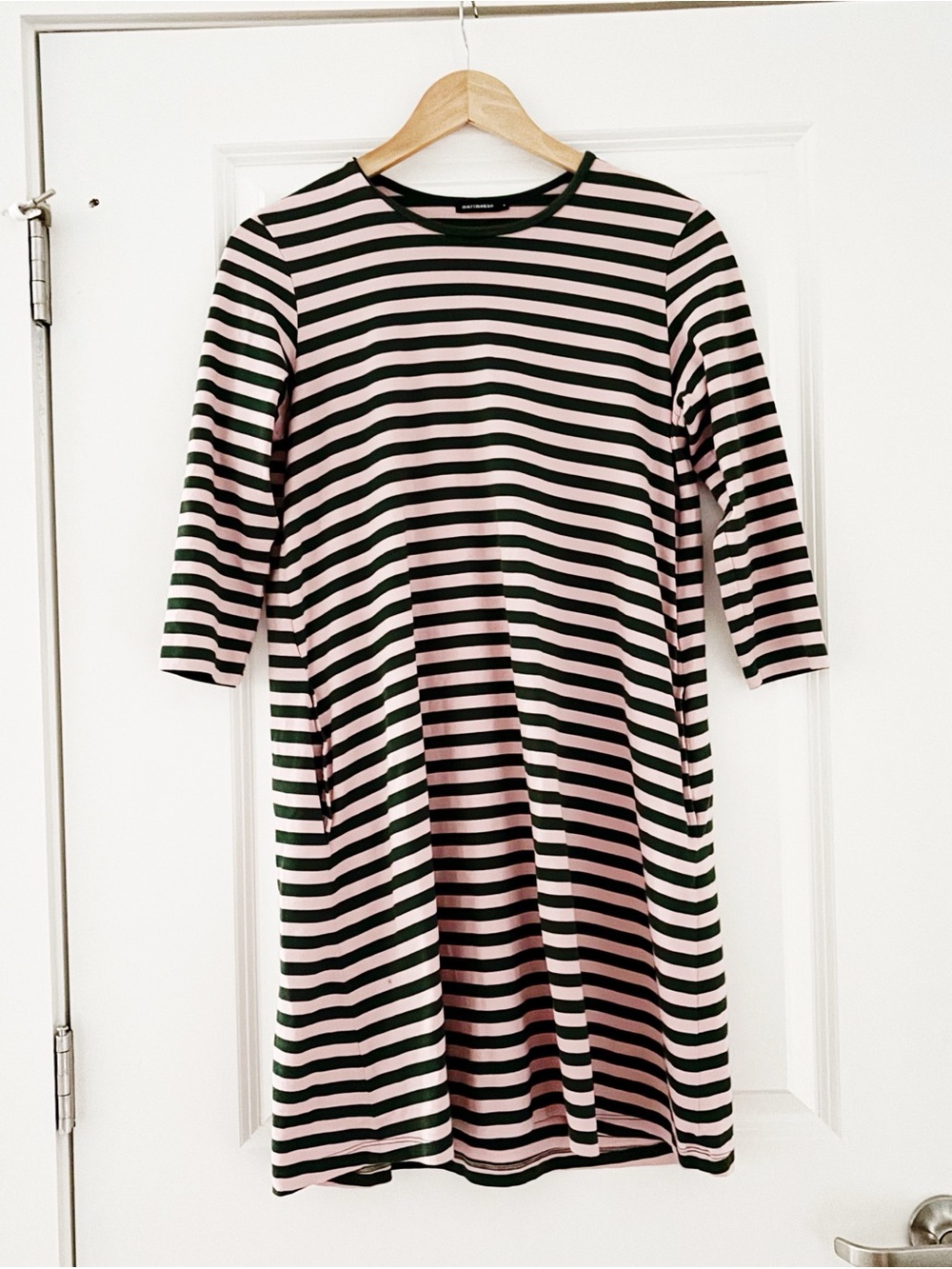 Marimekko Aretta Striped Tasaraita Shift Dress Minimalist Lagenlook Small